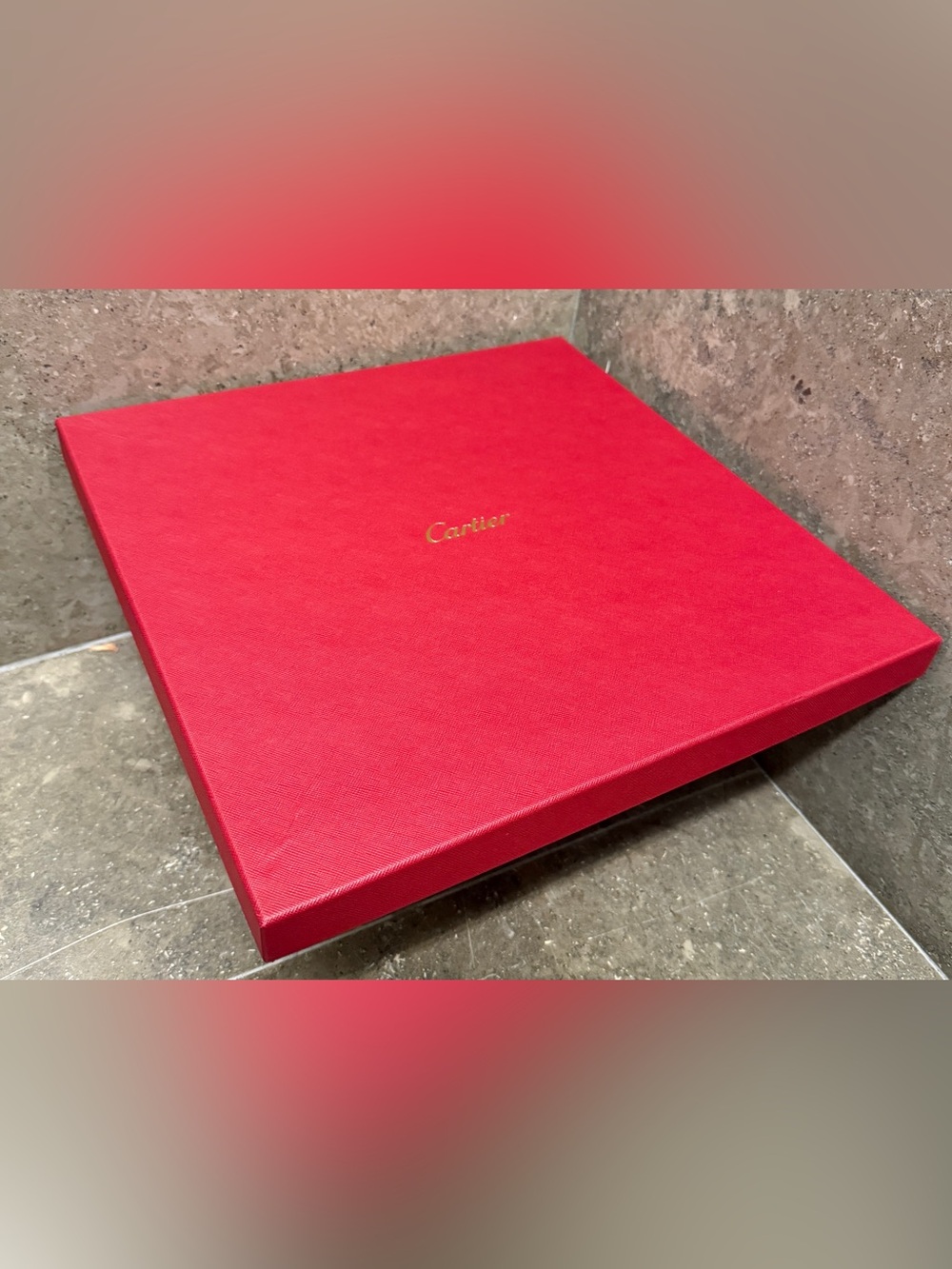 CARTIER empty box 14 1/4” x 14 1/4” x 1 1/4”